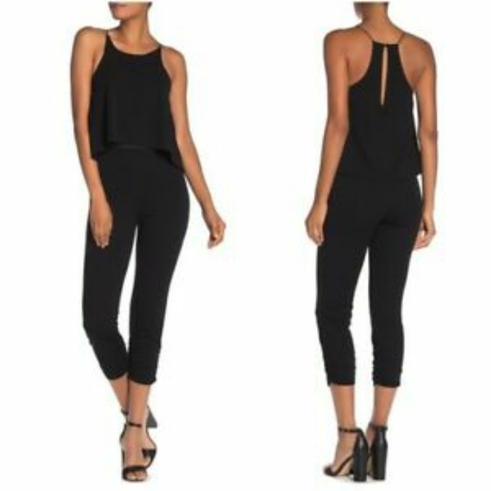 NEW Love...ady Solid Halter Popover Jumpsuit